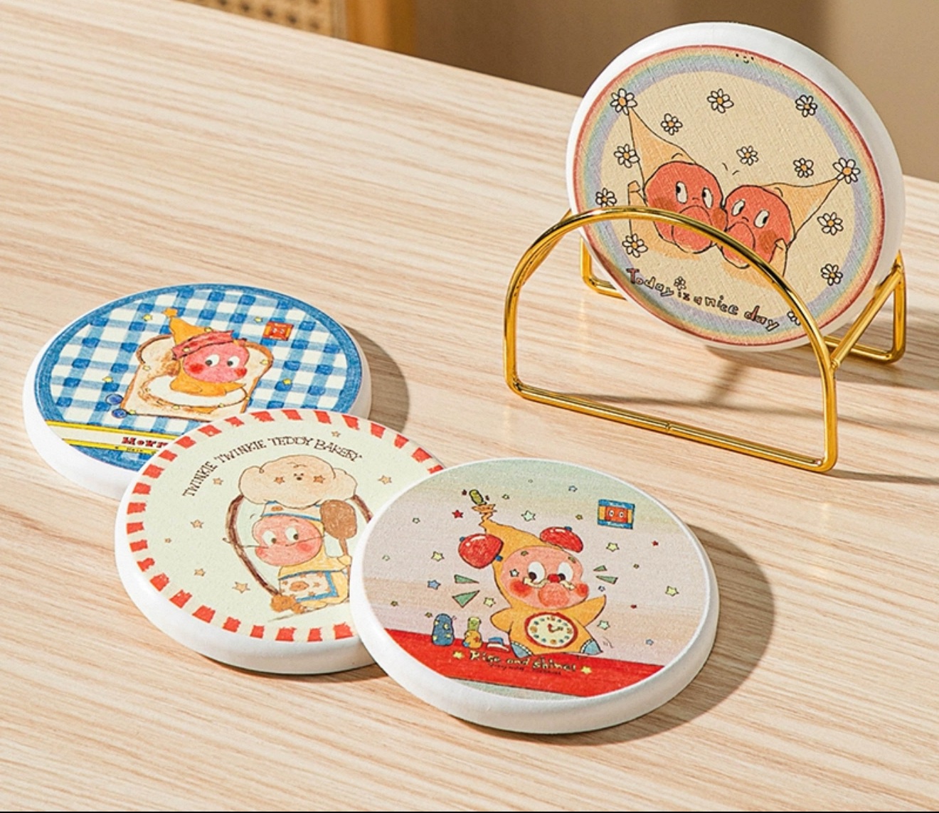 星星人「硅藻吸水杯墊」現貨