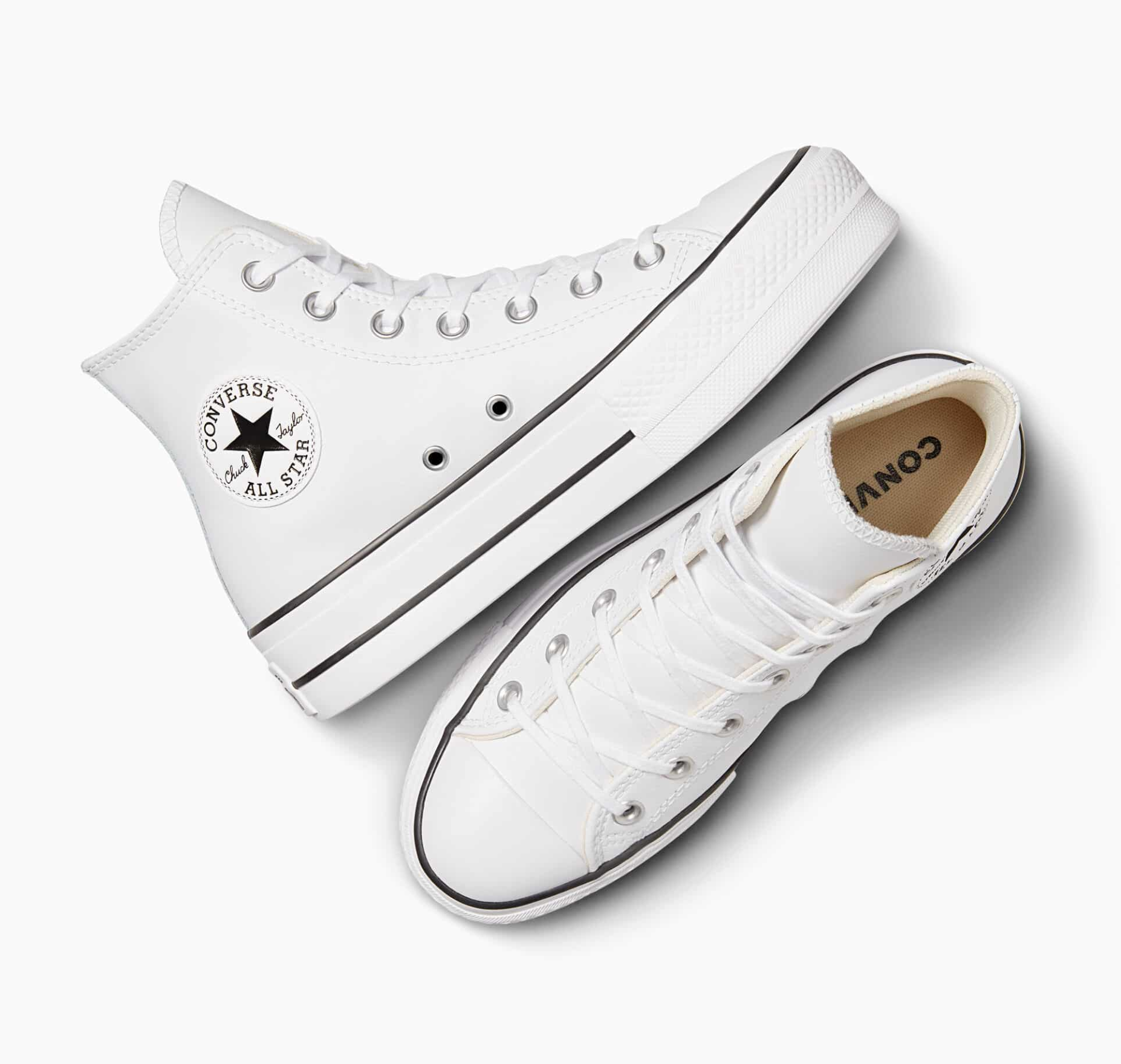 Converse 厚底All Star帆布鞋 白