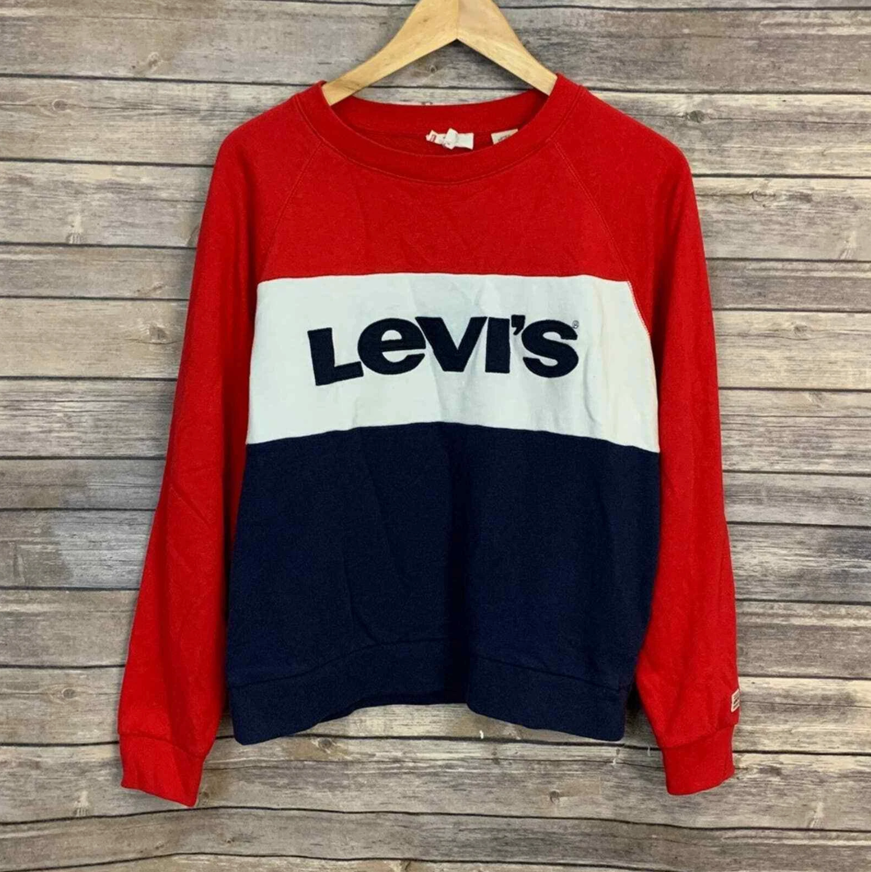Levi’s 拼色毛巾布女款大學T