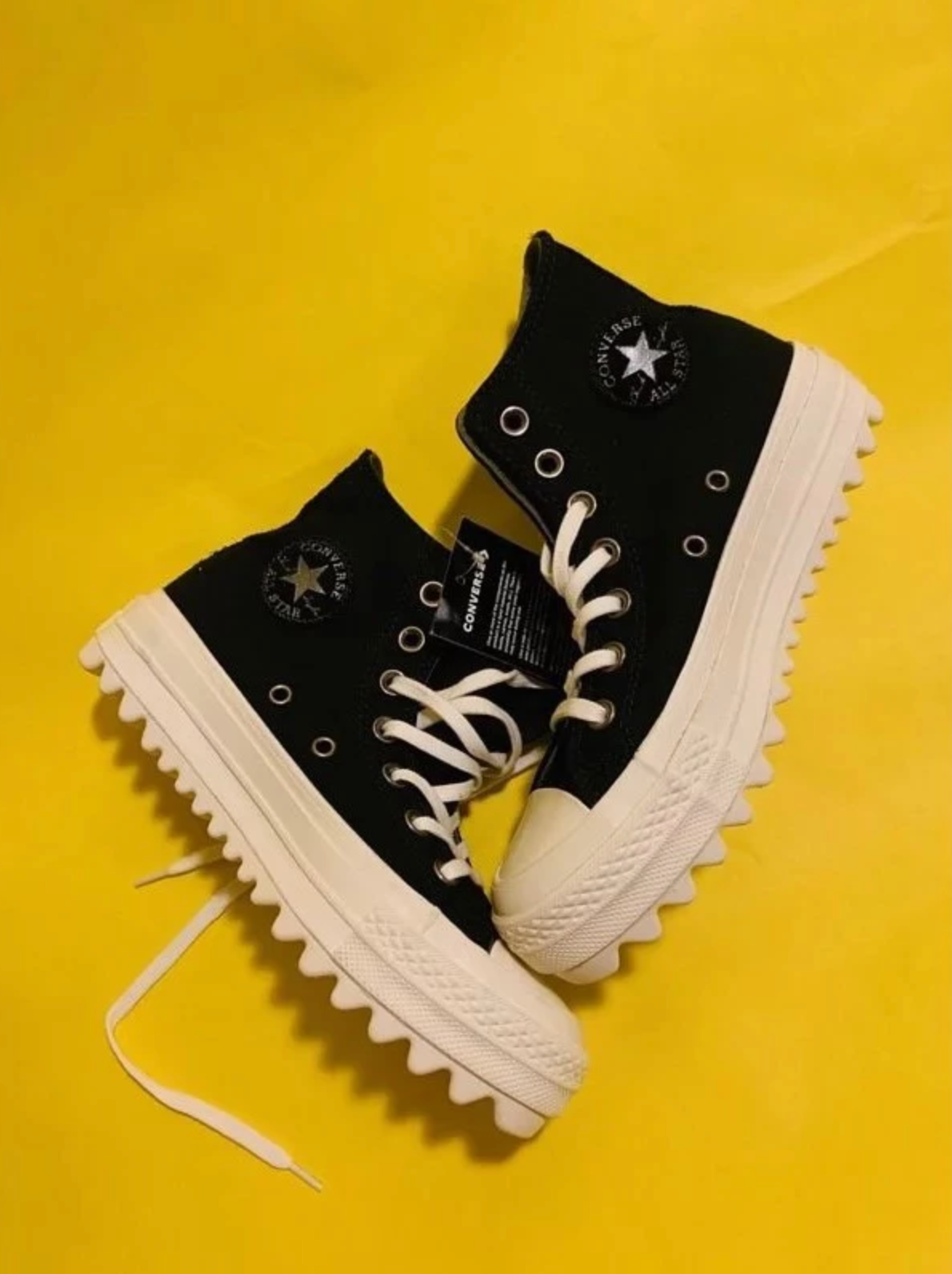 Converse 鋸齒厚底高筒帆布鞋
