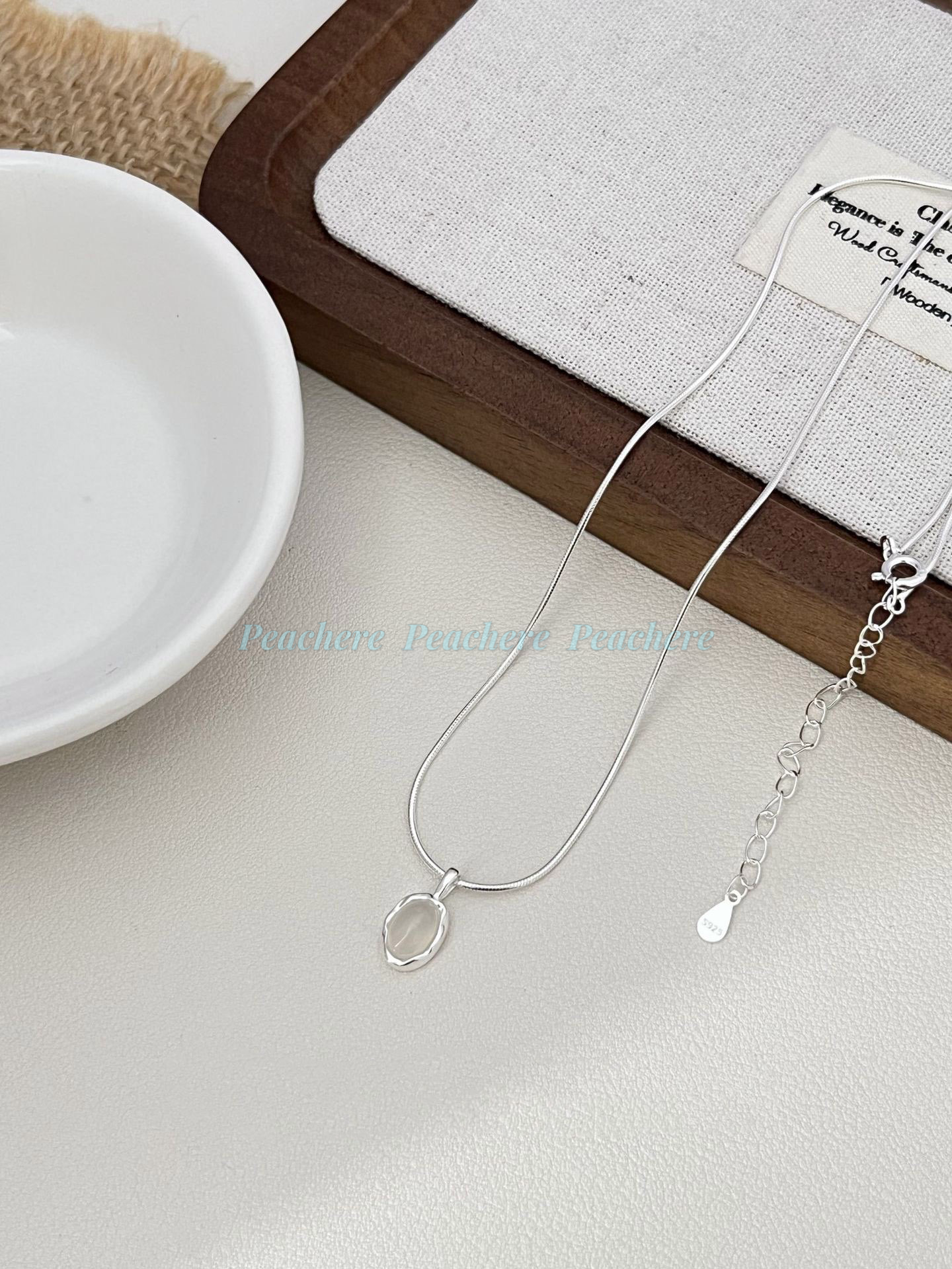 雲光潤語｜s925簡約百搭氣質白玉髓蛇骨鍊