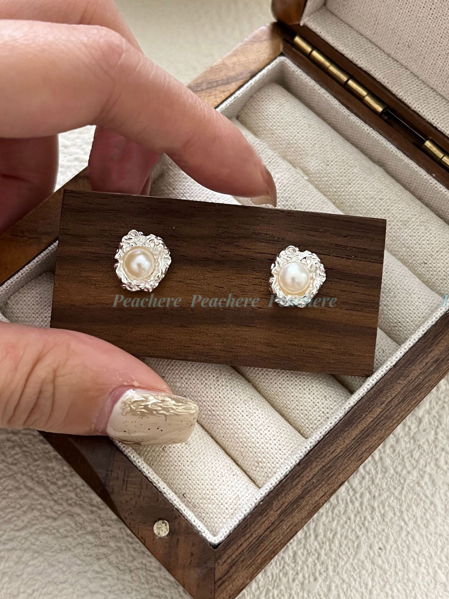 月語珍光｜s925日常氣質不規則珍珠耳釘