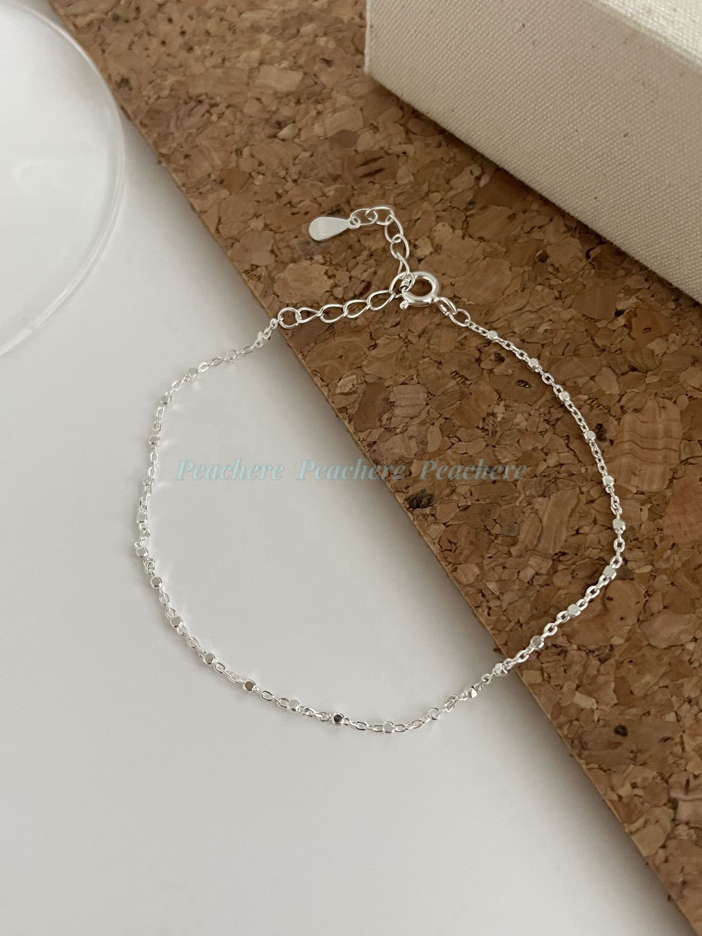 s925 簡約百搭小方塊手鍊