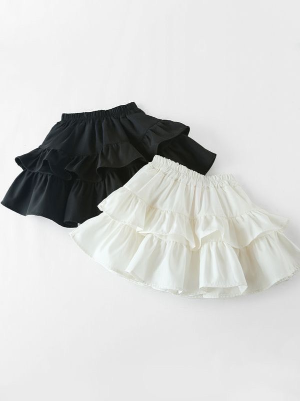 百褶蛋糕褲裙(黑 / 白)