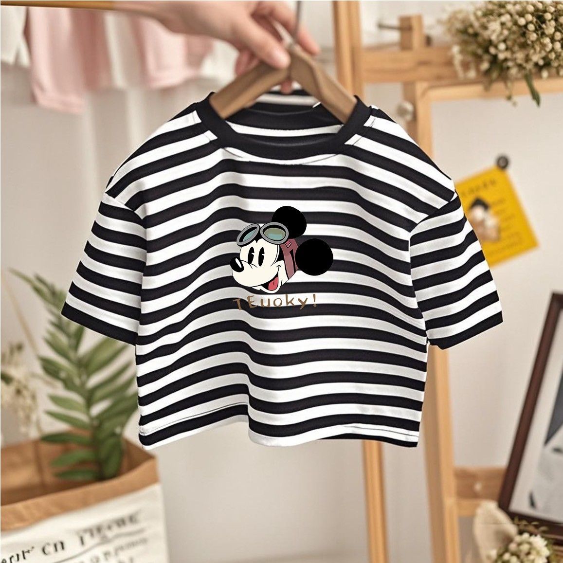 小童條紋TEE(飛行鏡米奇/米奇)