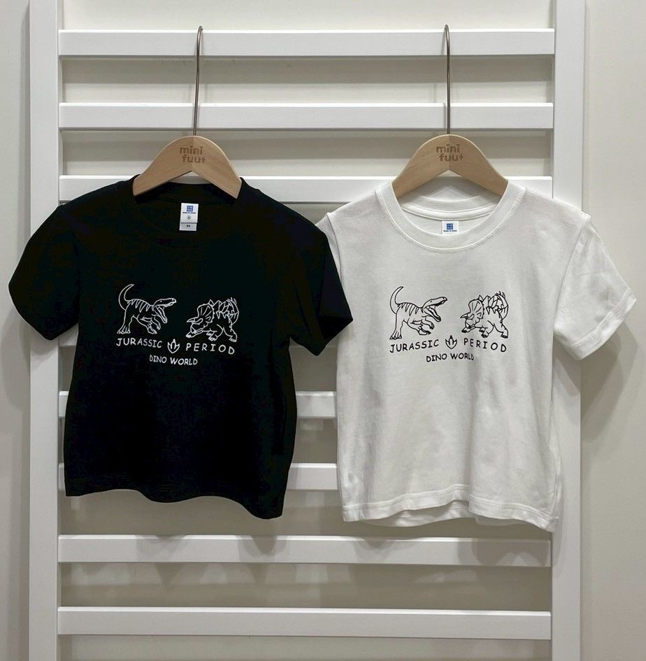 恐龍世界短袖上衣(白/黑)