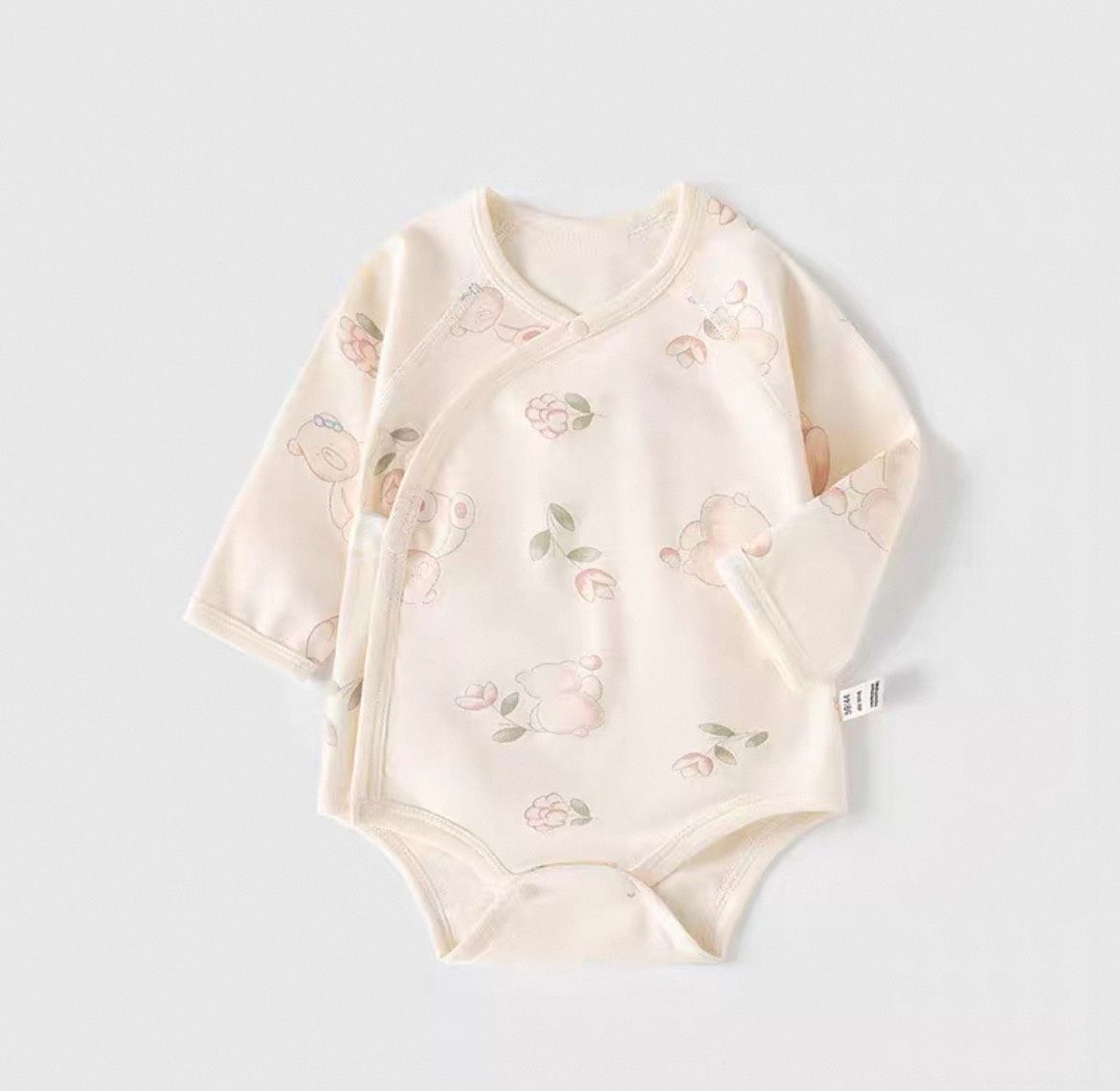 長袖包屁衣(小花萌熊)