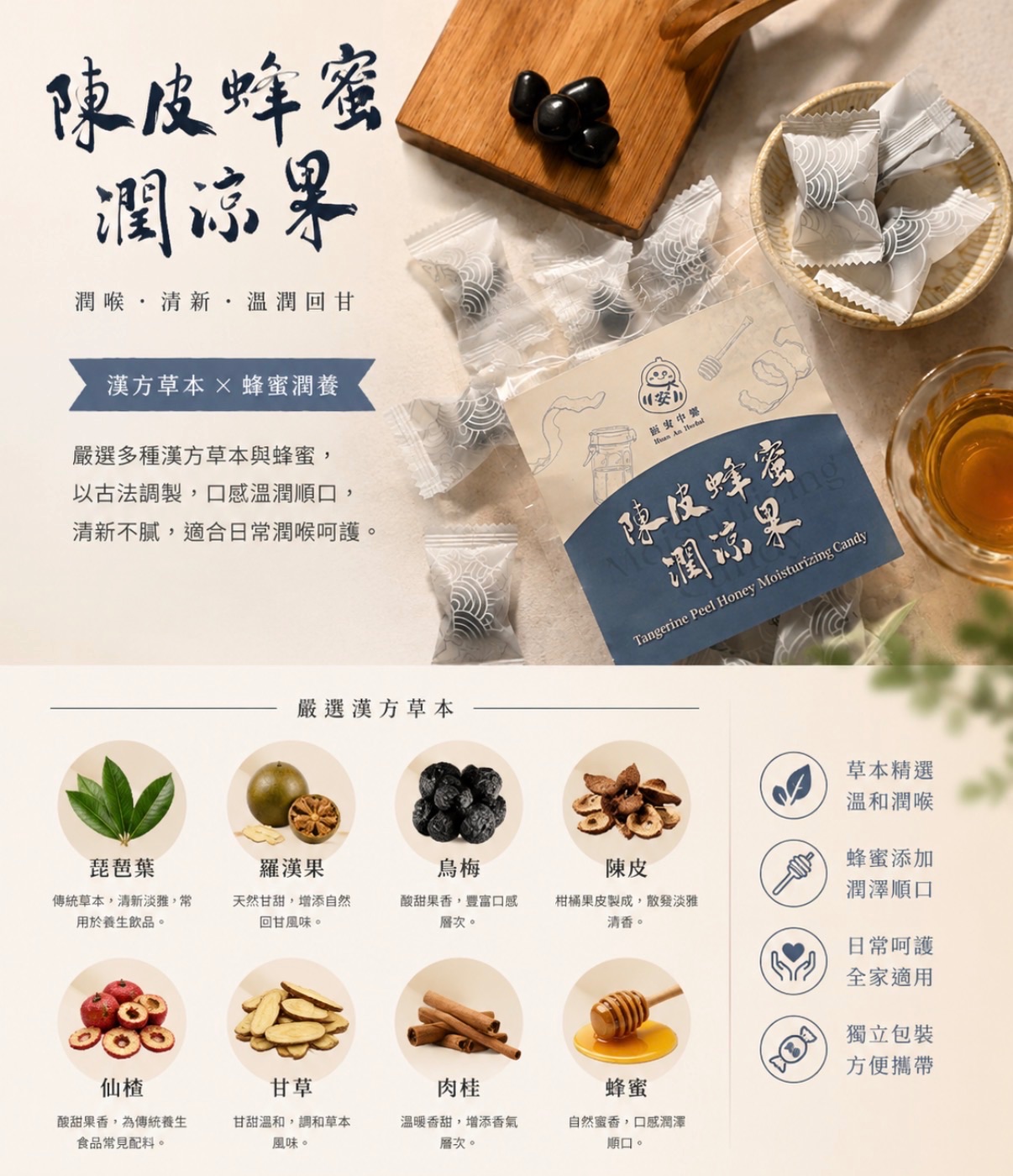 陳皮蜂蜜潤涼果
