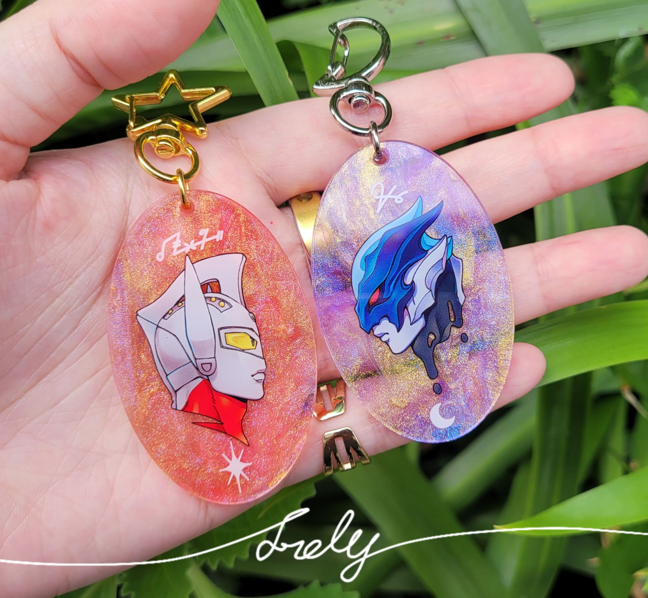 超人力霸王-太托 閃粉壓克力吊飾組