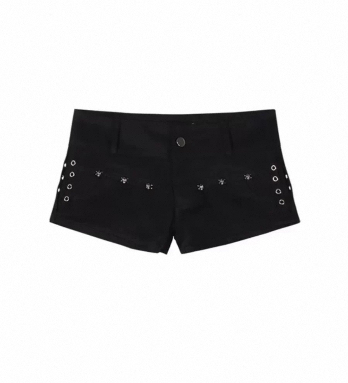 暗黑y2k設計感牛仔超低腰短褲