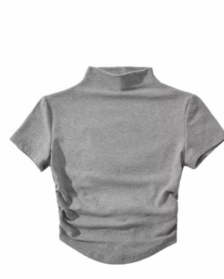 辣妹灰色高領短款上衣（尺碼偏小