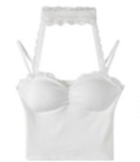 蕾絲吊帶掛脖背心辣妹上衣