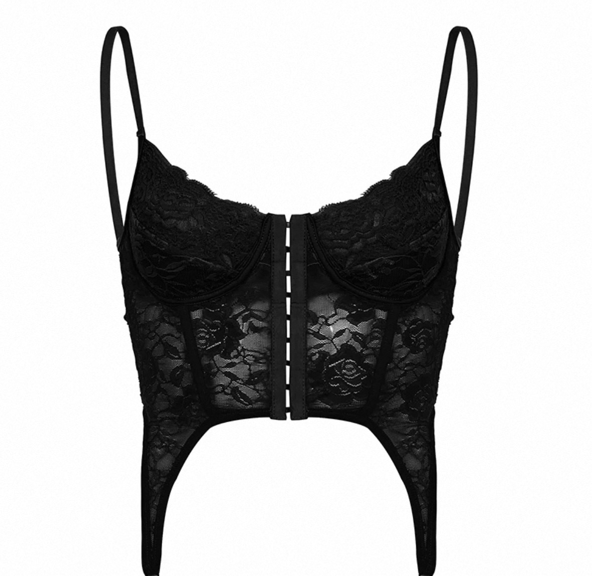 蕾絲拼接不規則吊带背心