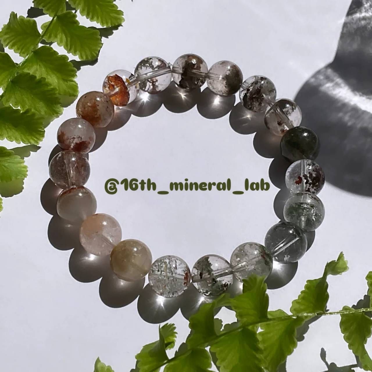 天然彩幽靈手串