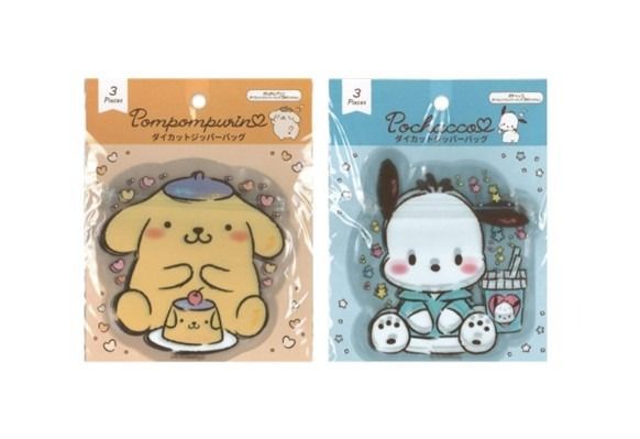 Sanrio 三麗鷗 帕恰狗 布丁狗 造型夾鏈袋 禮品袋 收納包 3枚入