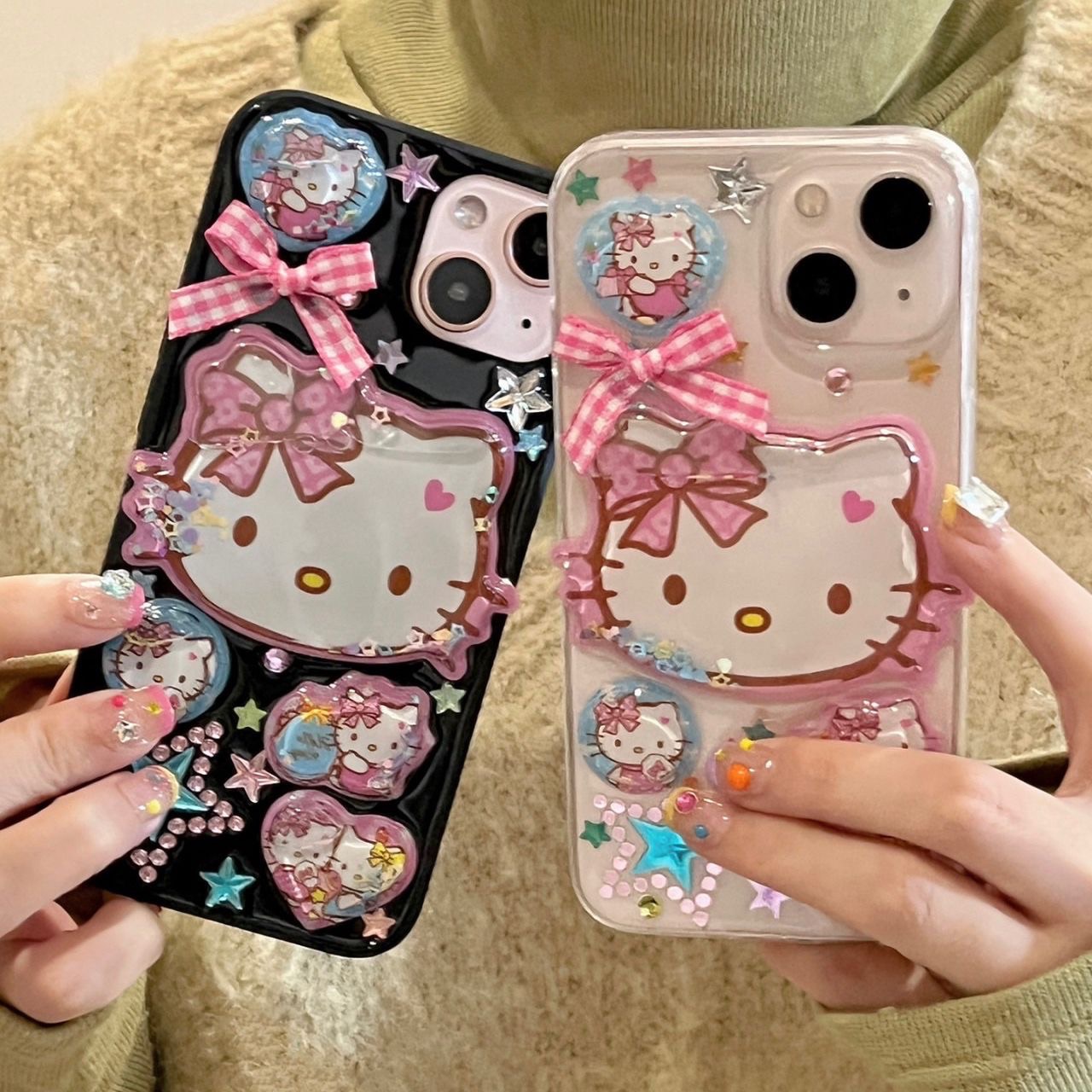 辣妹星星流沙KT貓手機殼