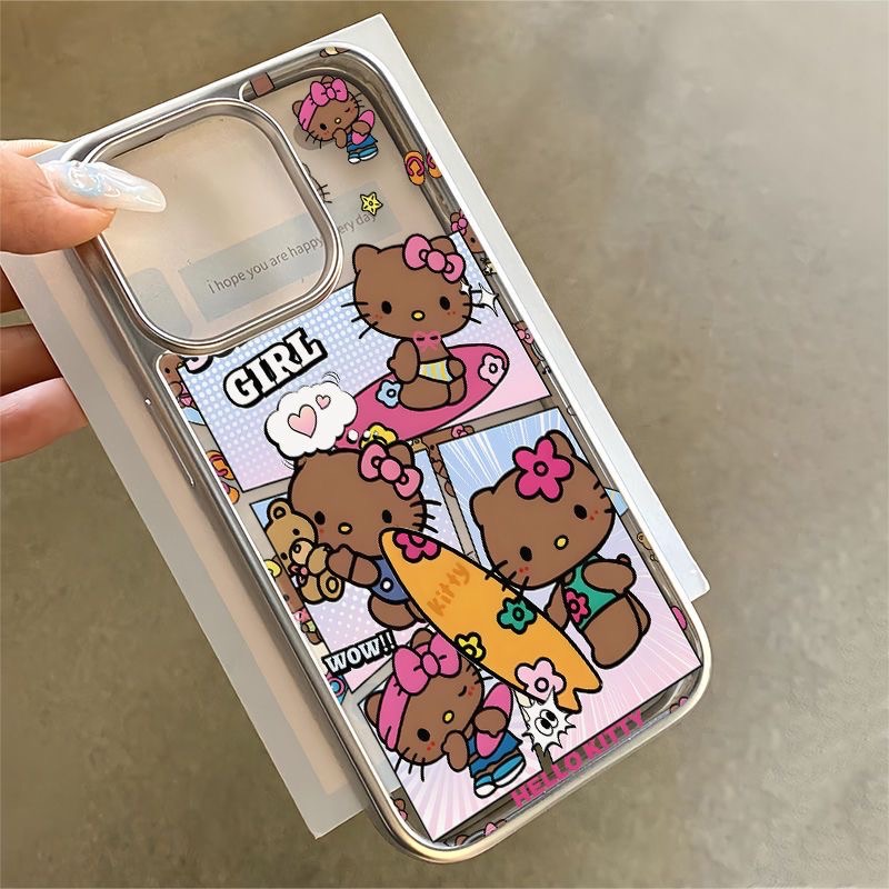 衝浪黑皮kitty手機殼