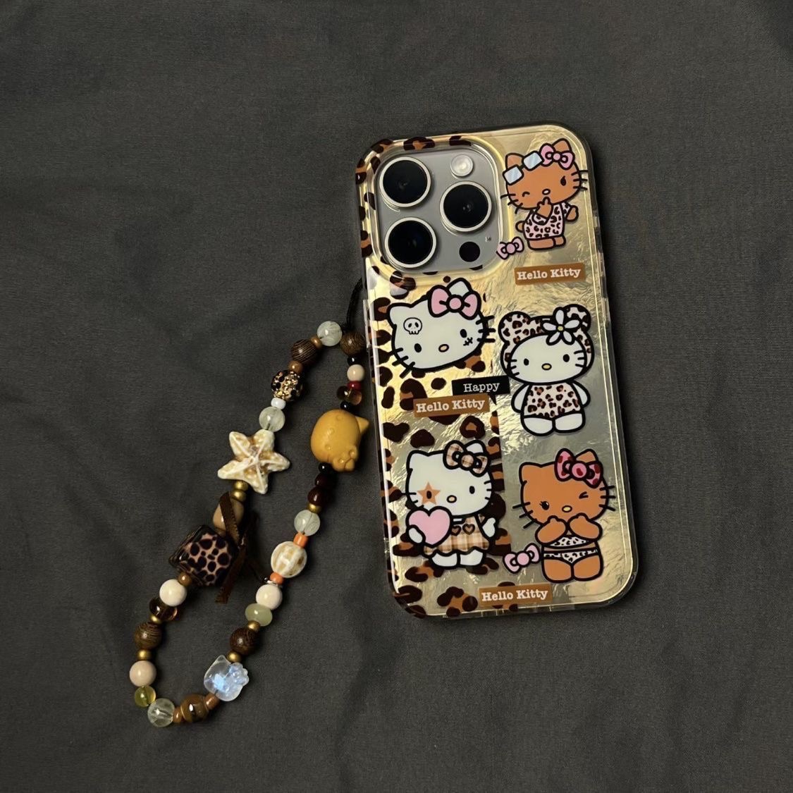 豹紋kitty手機殼 含掛繩