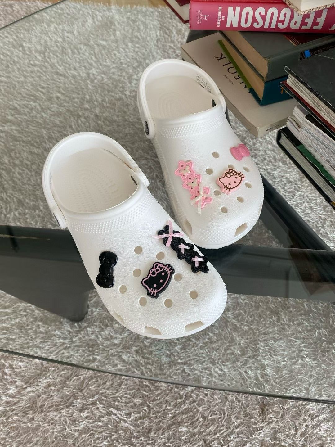 韓國🇰🇷y2k星星綁繩kitty鞋扣 一組六入