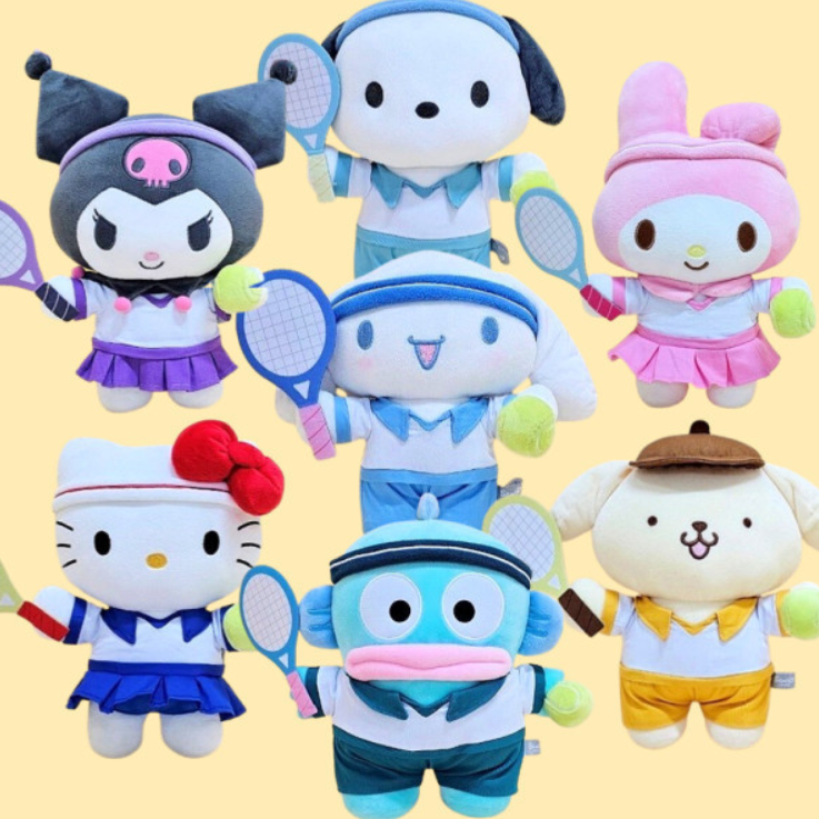 韓國三麗鷗 酷洛米 大耳狗 凱蒂貓HelloKitty 美樂蒂 帕恰狗 布丁狗 人魚漢頓 網球選手 玩偶 娃娃 25公分