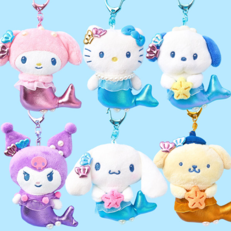 韓國三麗鷗 酷洛米 大耳狗 凱蒂貓HelloKitty  美樂蒂 帕恰狗 布丁狗 美人魚 吊飾  玩偶 娃娃 10公分高