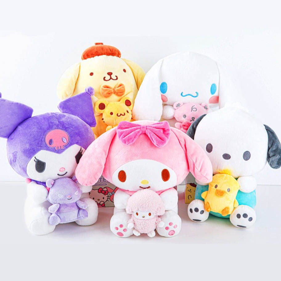 韓國三麗鷗 美樂蒂 酷洛米 大耳狗 凱蒂貓Hello Kitty 布丁狗 帕恰狗 抱抱好朋友 娃娃 玩偶 22公分高