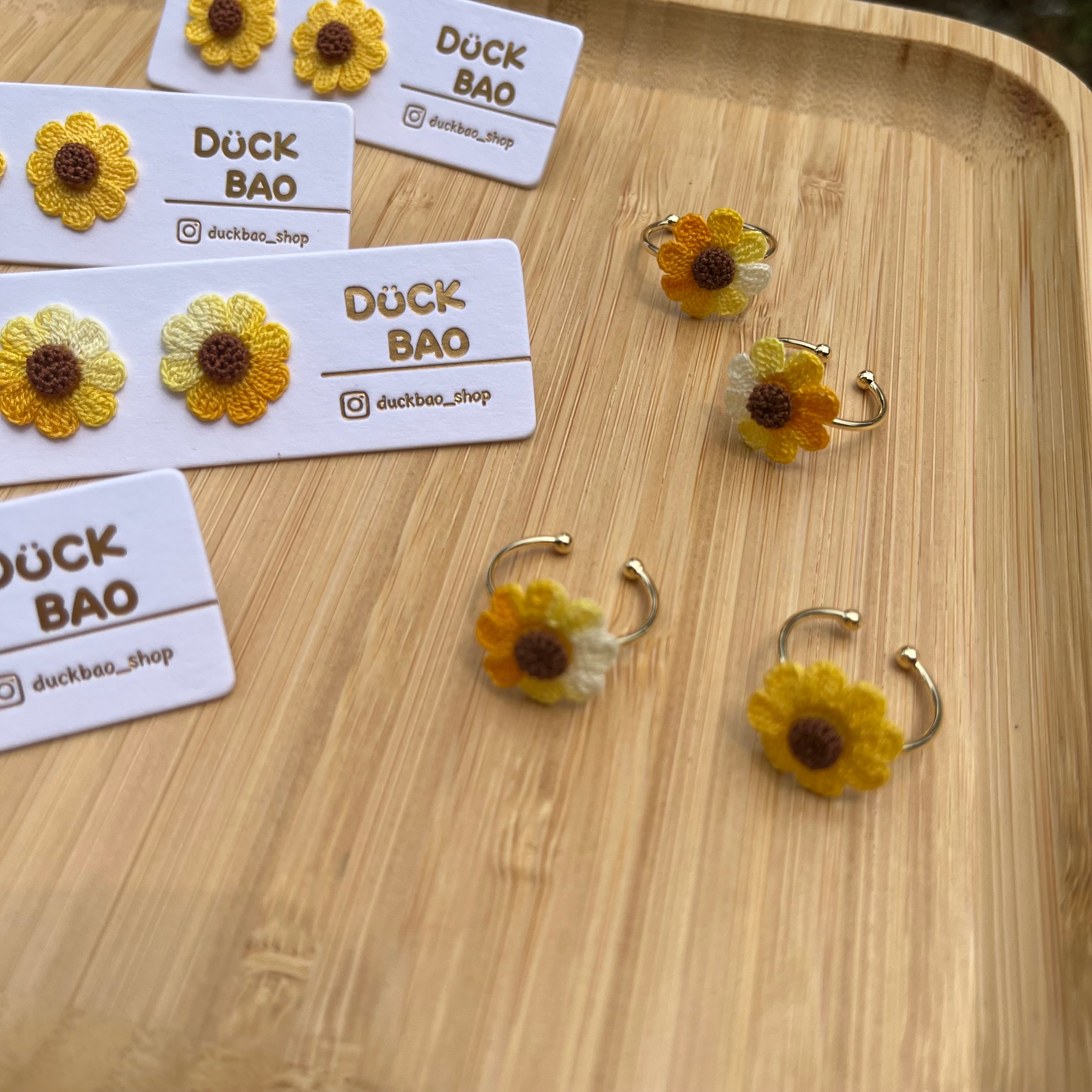 向日葵🌻耳釘、戒指