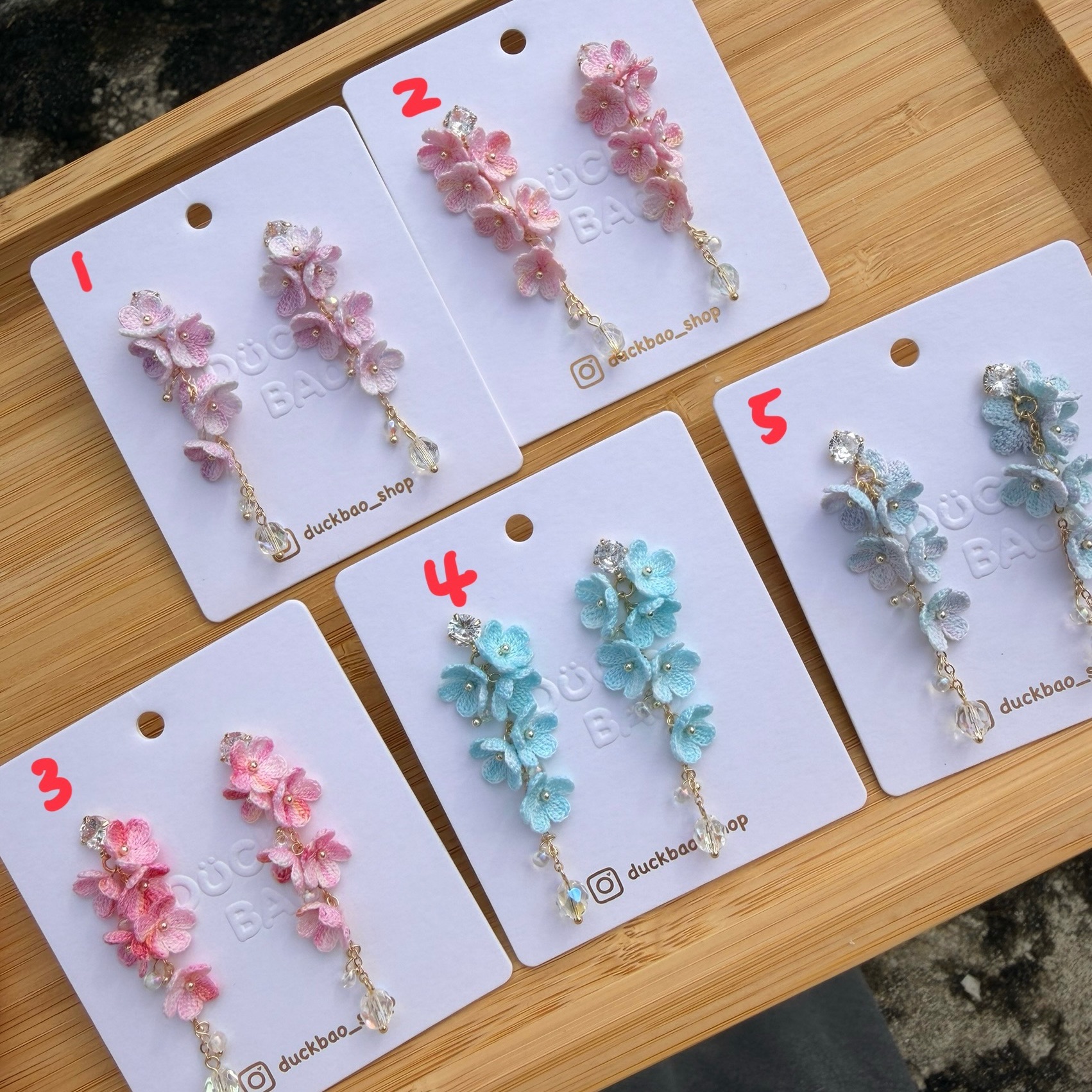 仿鋯石耳釘花花