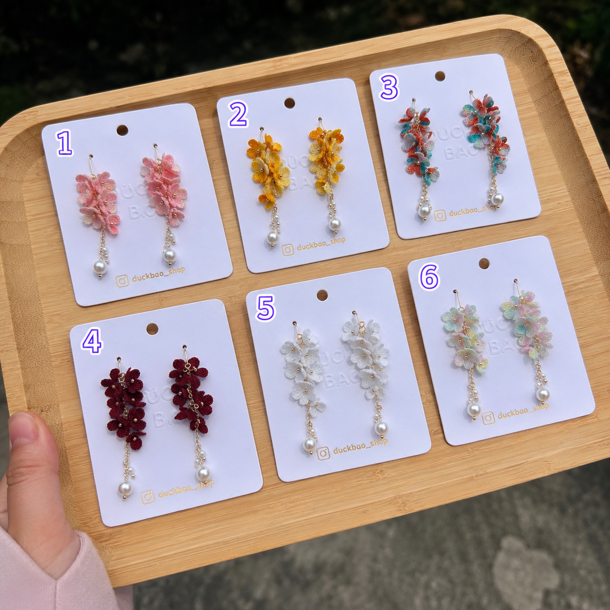 花花珠珠耳鉤❤️_2