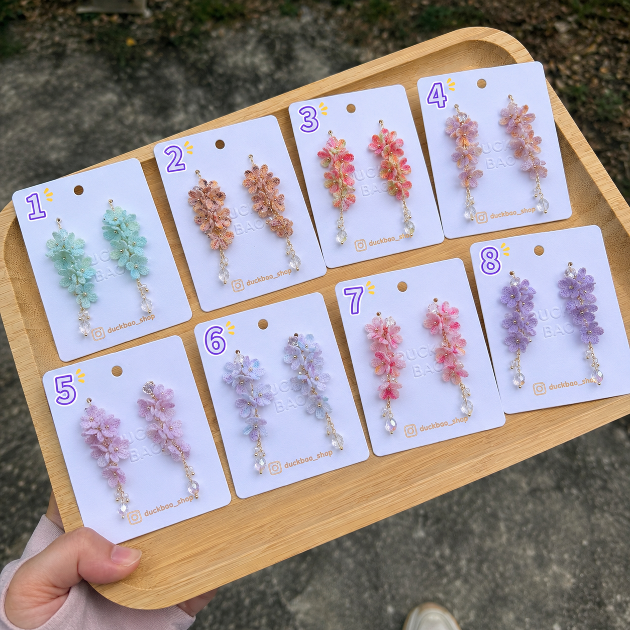 仿鋯石花花_耳釘