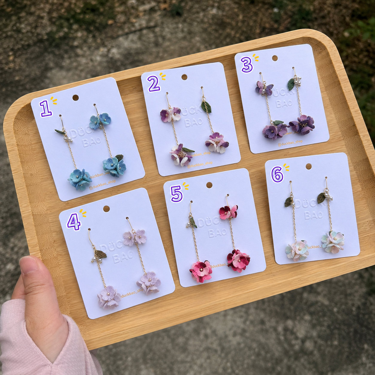 🌸 四季花語（耳鈎）