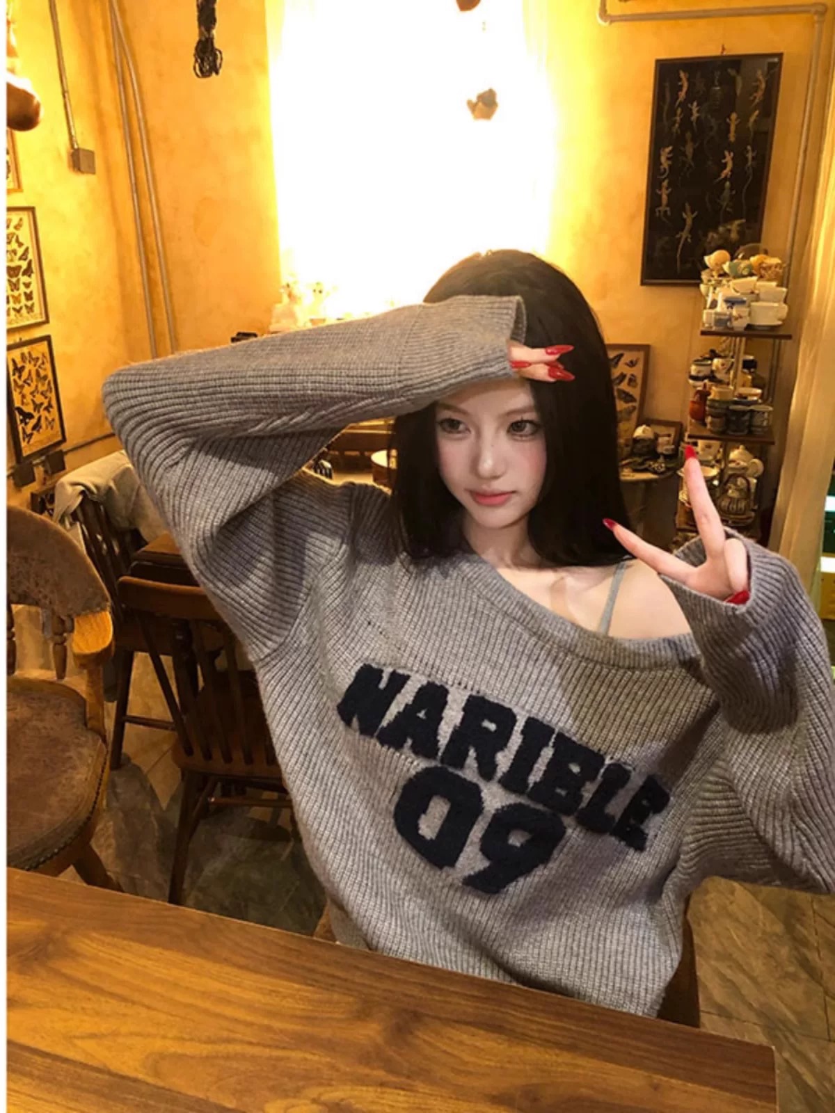 秋冬必備🍁落肩針織上衣