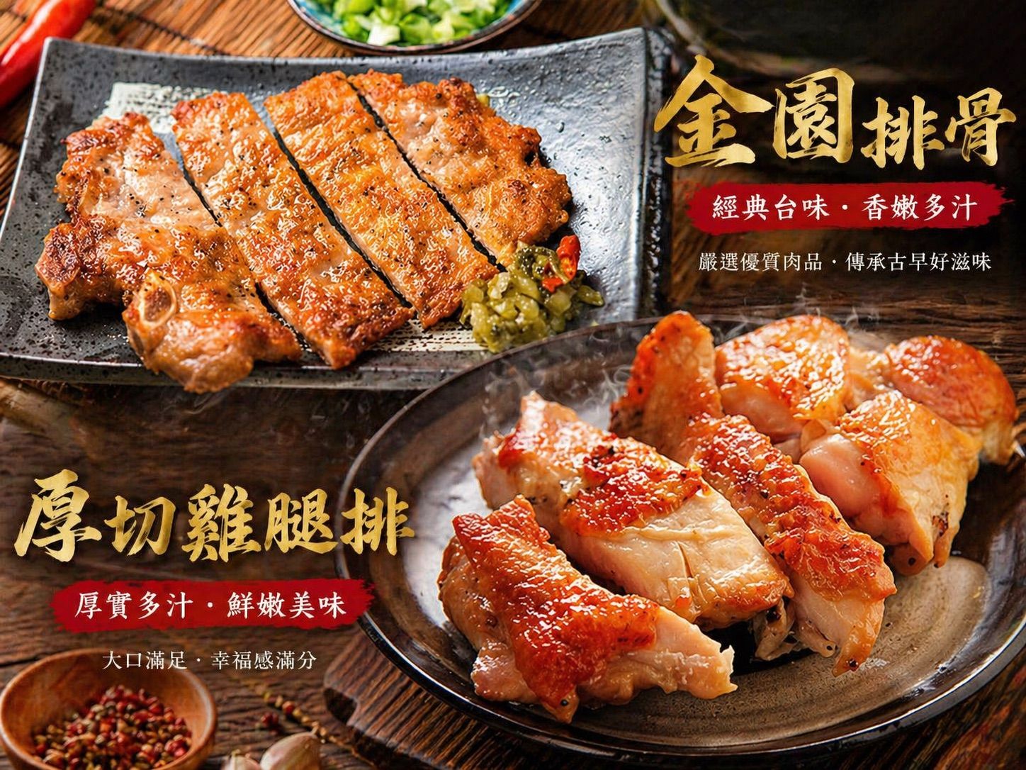 金園排骨團購區【排骨、後切雞腿排】