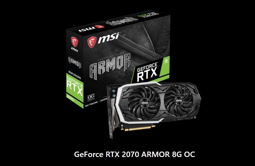 MSI RTX 2070 ARMOR 顯示卡
