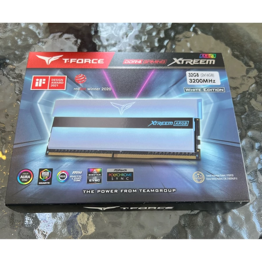 十銓T-FROCE xtreem DDR4 3200 32g kit 白色 （RGB）