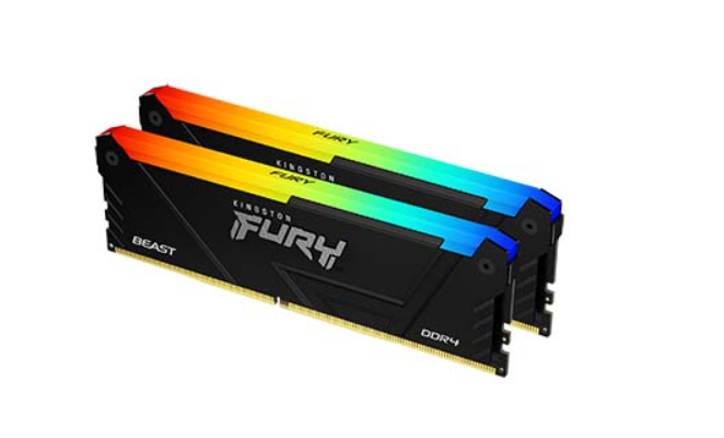 金士頓 FURY Beast 獸獵者 DDR4 3200 32GB（16GBx2） RGB桌上型超頻記憶體
