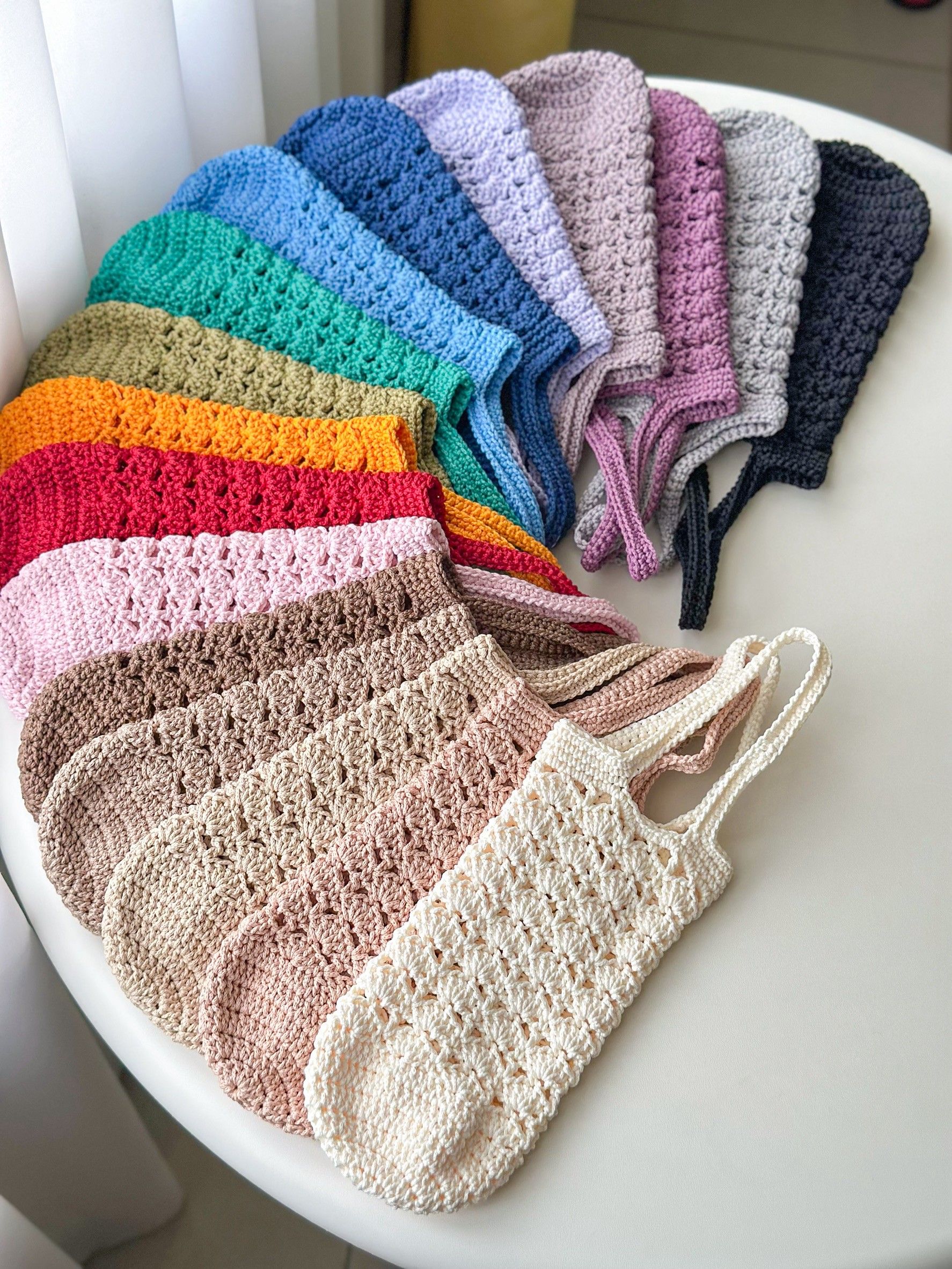 貝殼 編織飲料提袋 飲料提袋 手工編織 環保提袋 飲料杯套 毛線提袋 冰霸杯提袋