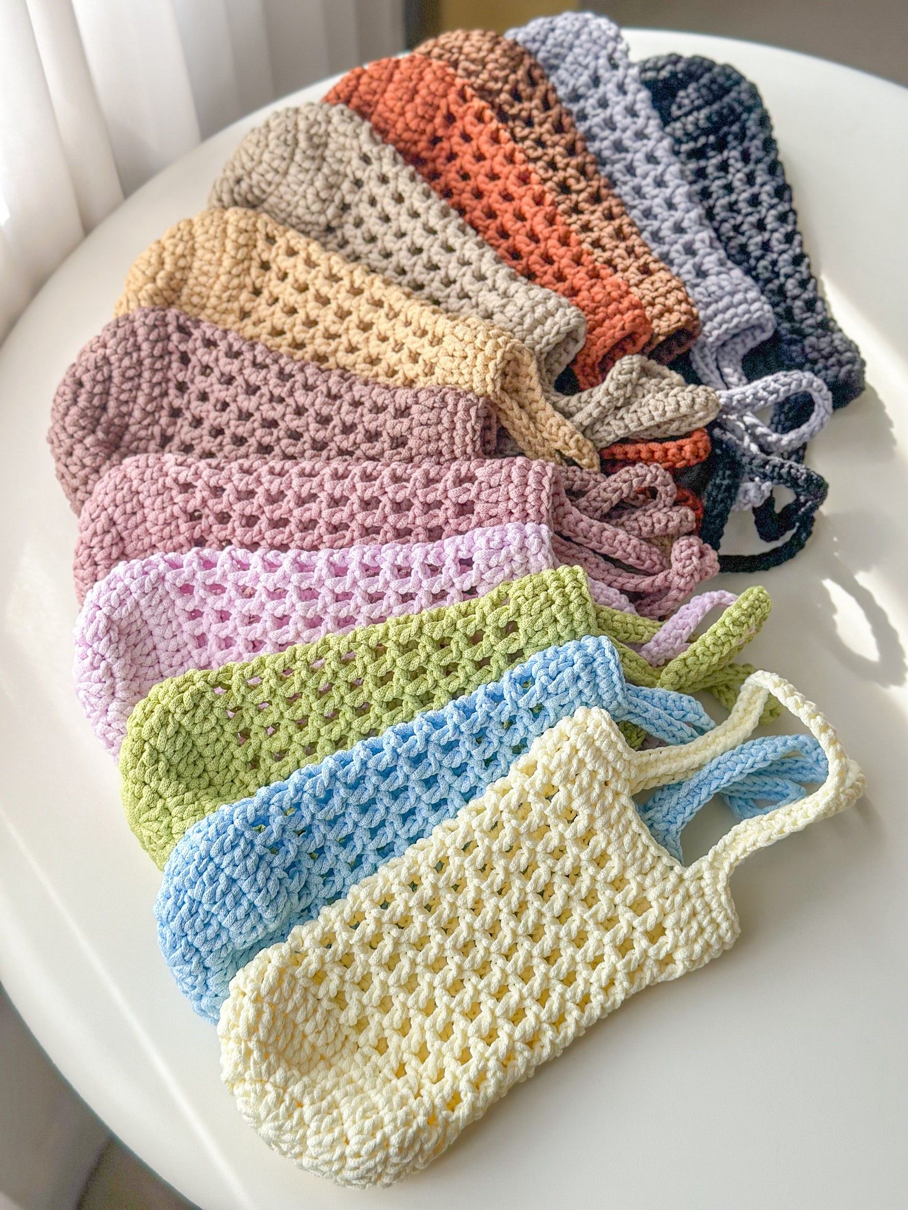 鏤空方塊 編織飲料提袋 飲料提袋 手工編織 環保提袋 飲料杯套 毛線提袋 冰霸杯提袋