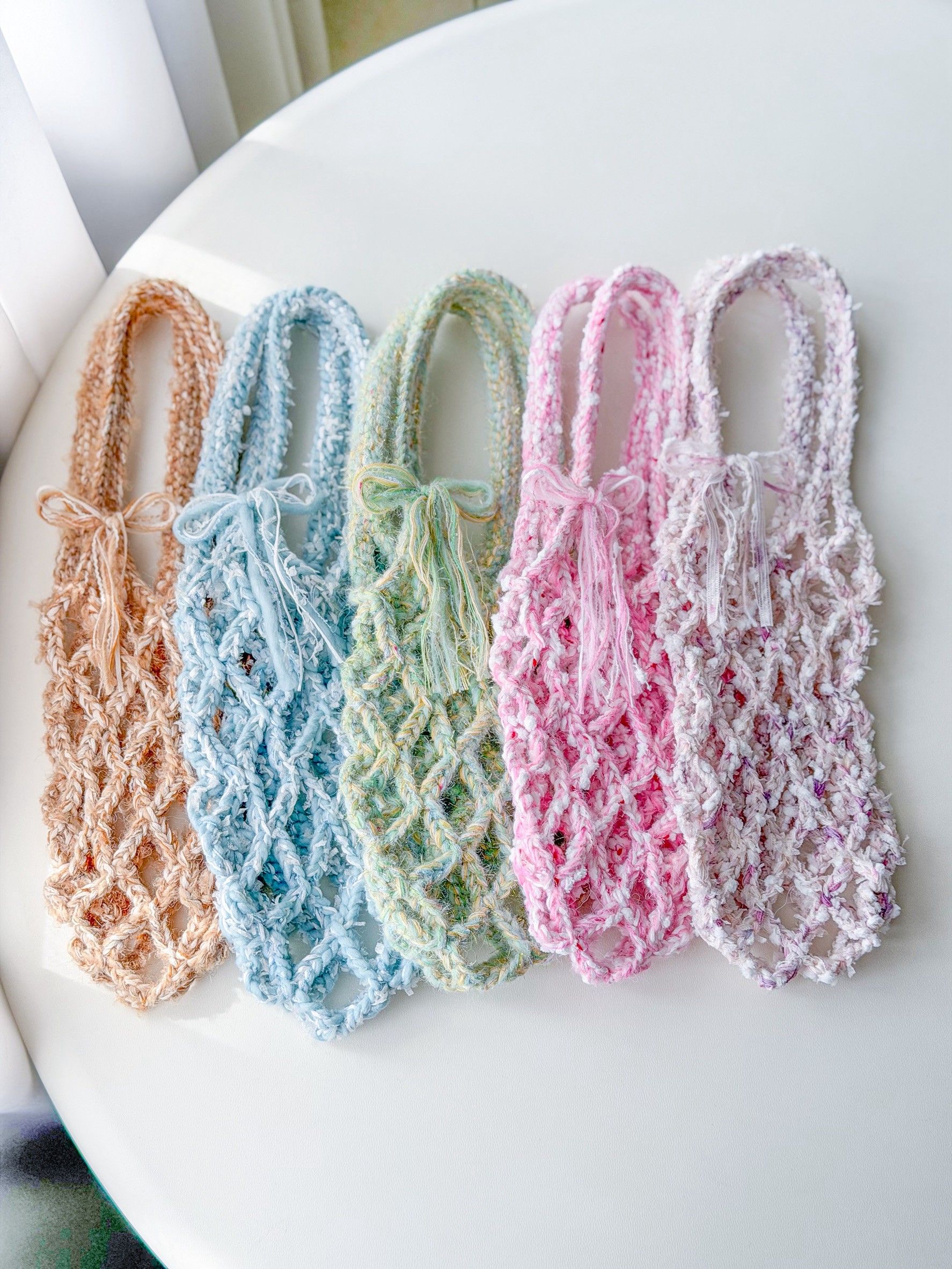 嘉年華 飲料提袋 手工編織 編織飲料提袋 環保提袋 飲料杯套 毛線提袋 冰霸杯提袋