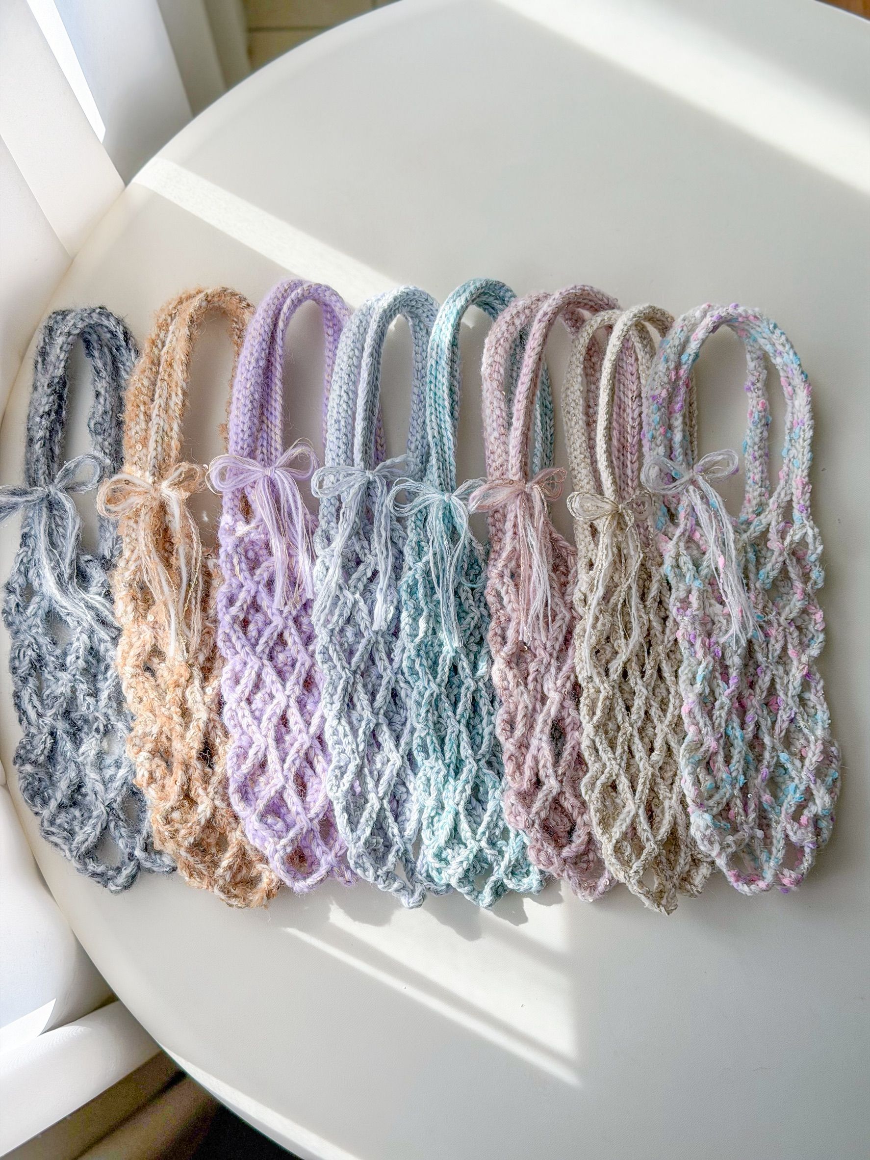 嘉年華 飲料提袋 手工編織 編織飲料提袋 環保提袋 飲料杯套 毛線提袋 冰霸杯提袋