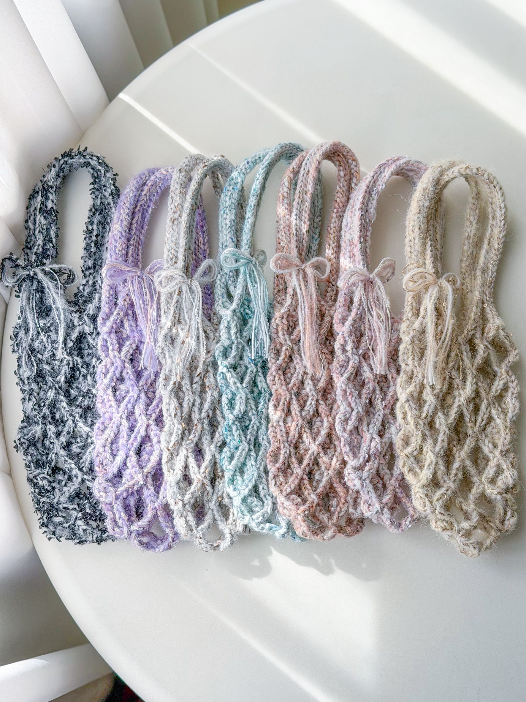 嘉年華 飲料提袋 手工編織 編織飲料提袋 環保提袋 飲料杯套 毛線提袋 冰霸杯提袋