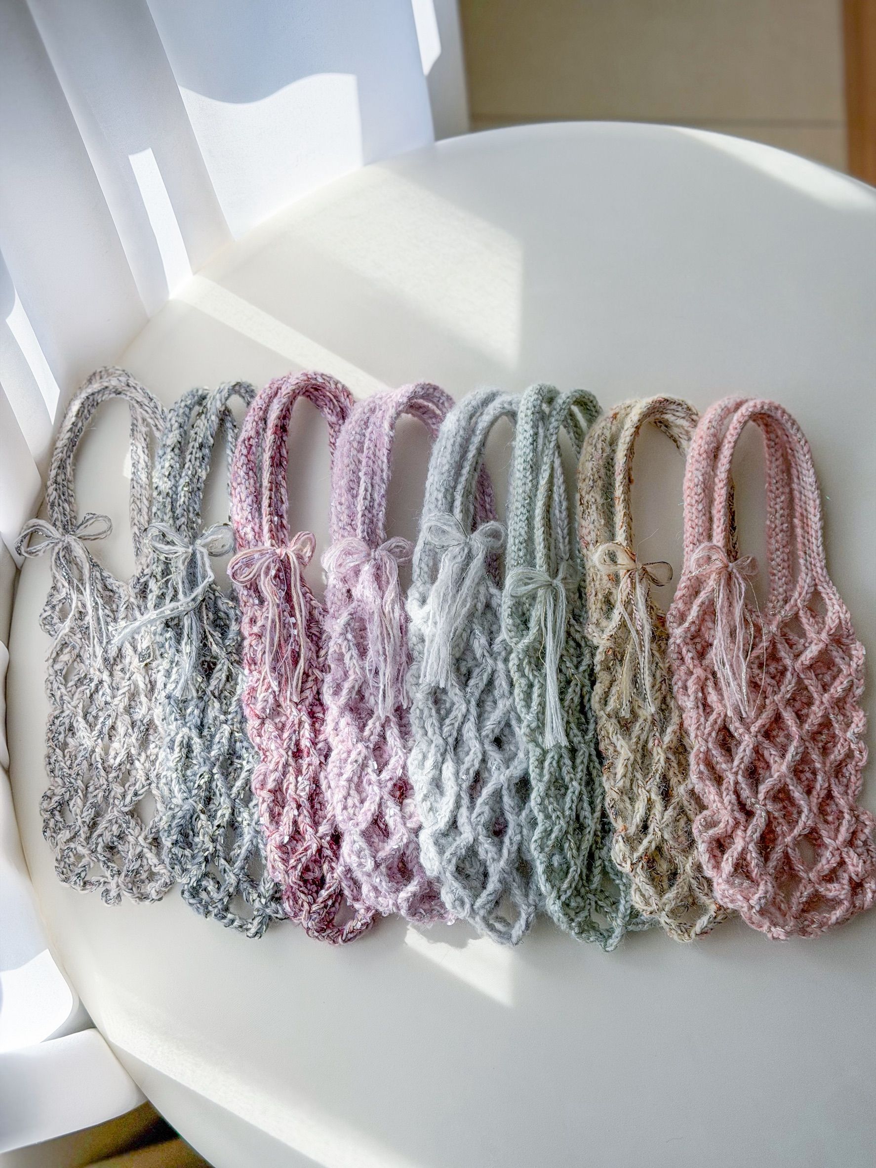 嘉年華 飲料提袋 手工編織 編織飲料提袋 環保提袋 飲料杯套 毛線提袋 冰霸杯提袋