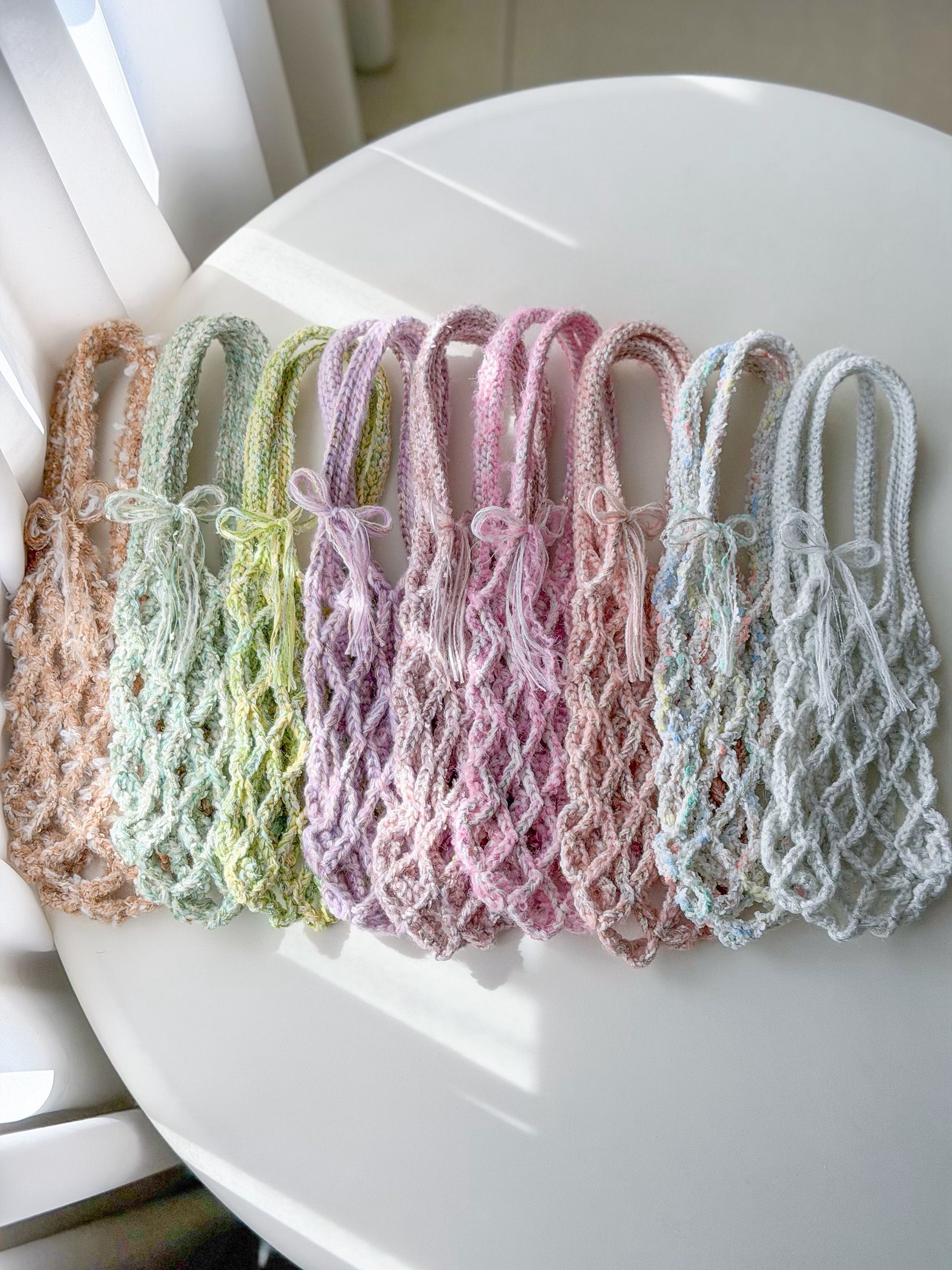 嘉年華 飲料提袋 手工編織 編織飲料提袋 環保提袋 飲料杯套 毛線提袋 冰霸杯提袋