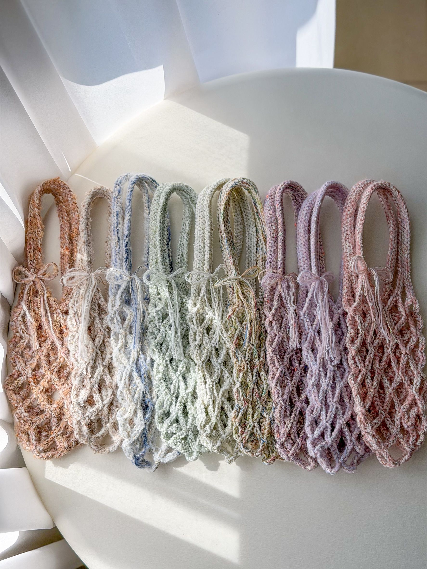 嘉年華 飲料提袋 手工編織 編織飲料提袋 環保提袋 飲料杯套 毛線提袋 冰霸杯提袋