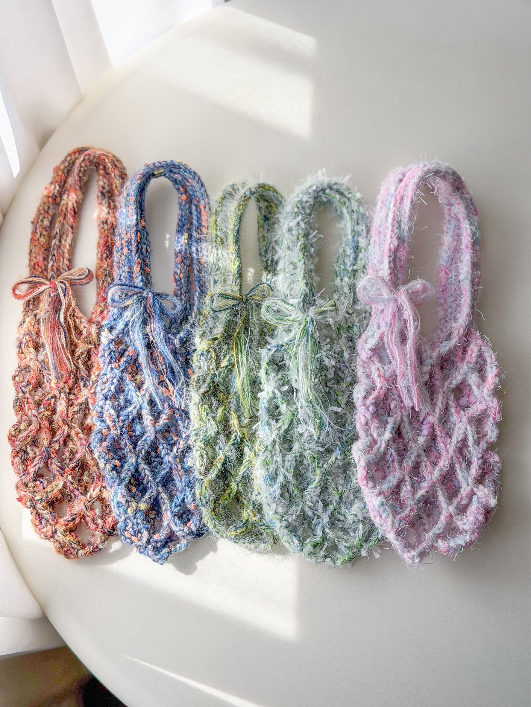 嘉年華 飲料提袋 手工編織 編織飲料提袋 環保提袋 飲料杯套 毛線提袋 冰霸杯提袋