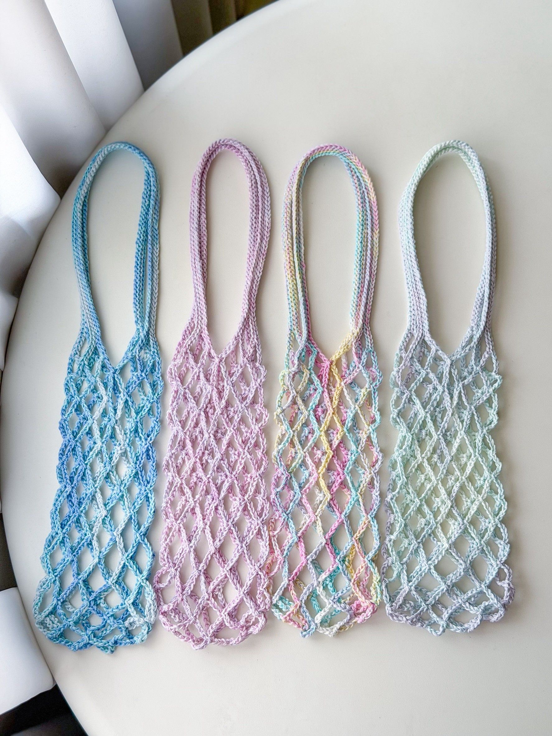 繽紛樂園 編織飲料提袋 飲料提袋 手工編織 環保提袋 飲料杯套 毛線提袋 冰霸杯提袋