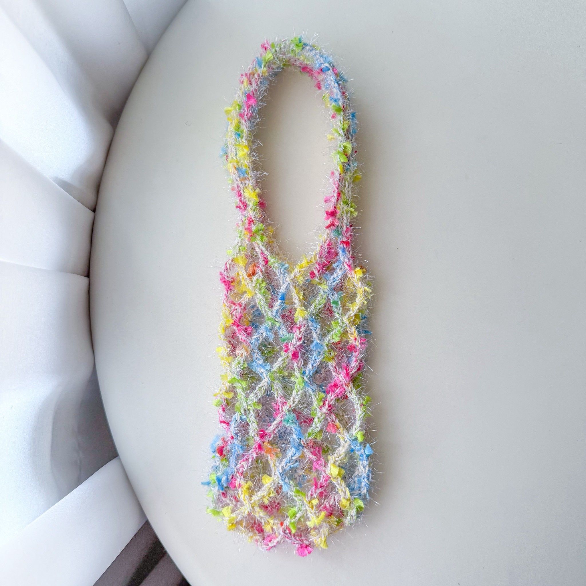 絢爛煙火 編織飲料提袋 飲料提袋 手工編織 環保提袋 飲料杯套 毛線提袋 冰霸杯提袋