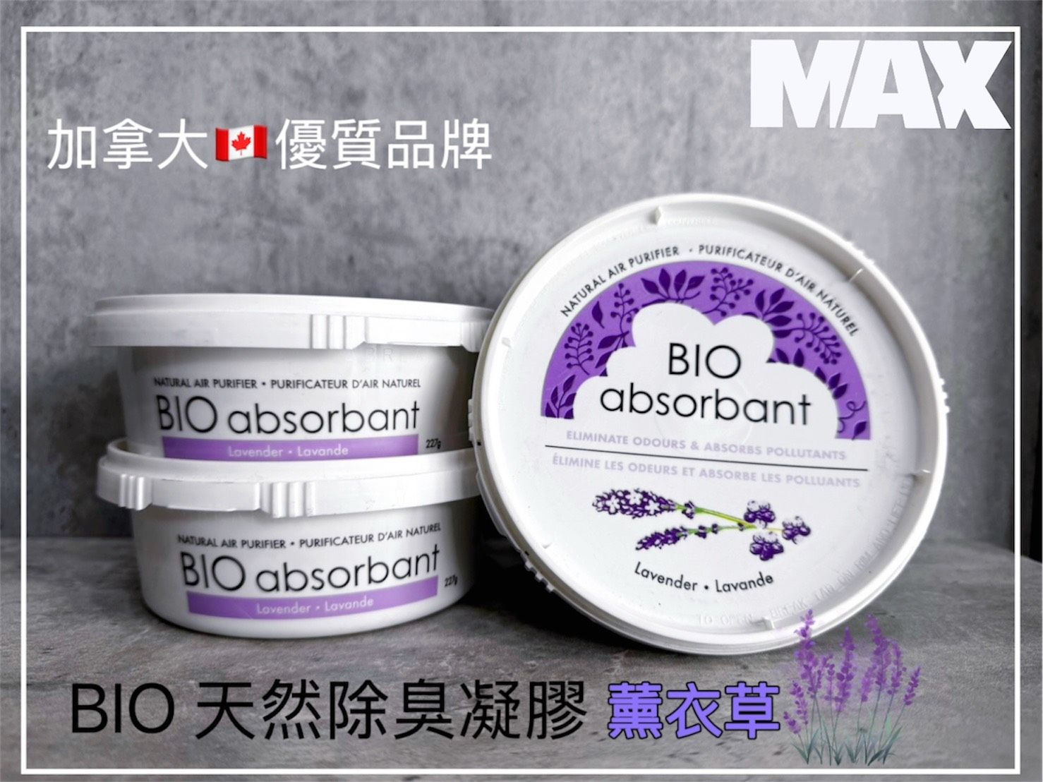 MAX馬克斯國際 加拿大BIO天然除臭凝膠 芳香劑