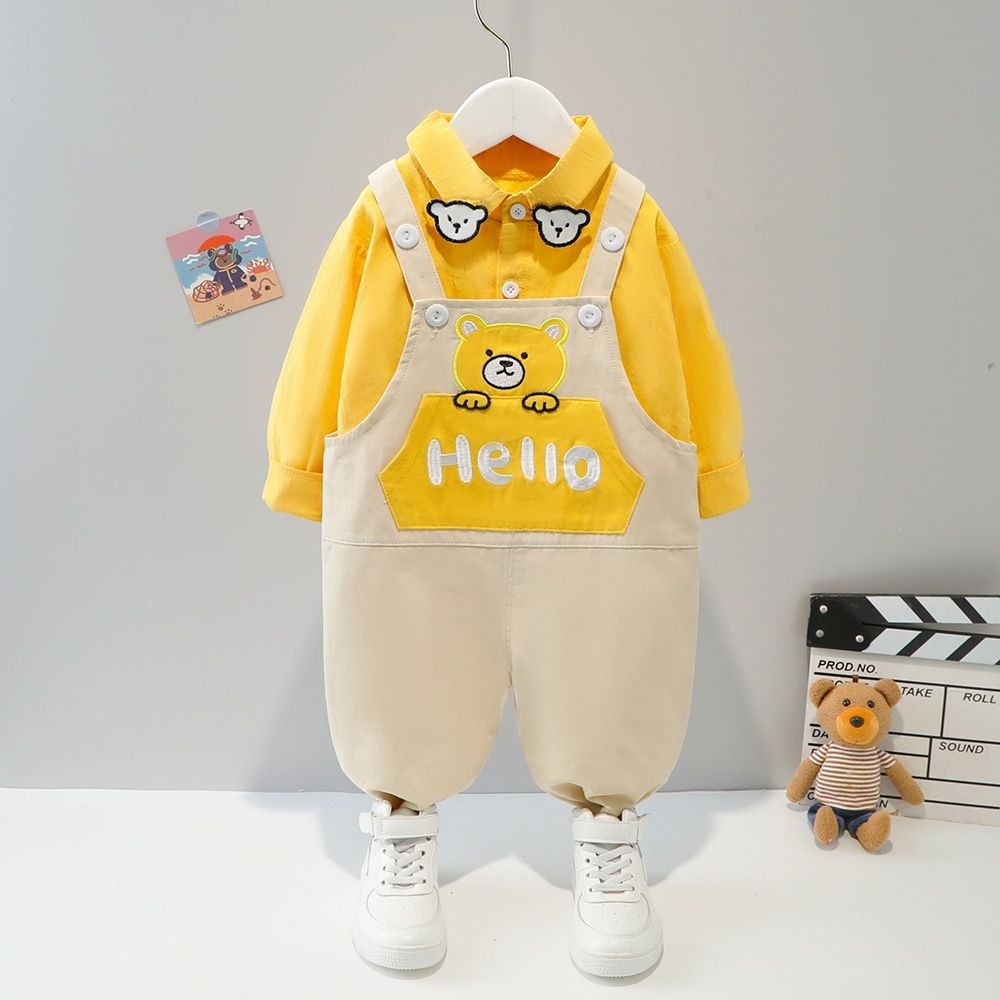 【現貨】HELLO超可愛吊帶褲套裝