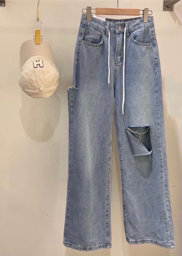 『自留款』顯瘦抽繩牛仔褲